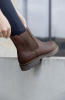 Dy'on sztyblety brązowe Chelsea buty do jazdy konnej