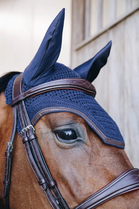 nauszniki kentucky wellington leather granatowe
