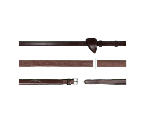 Dy'on wodze skórzano-gumowe Hunter New English brąz