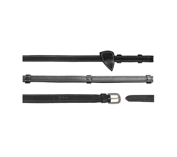 Dyon wodze skórzane z 4 uchwytami Working black