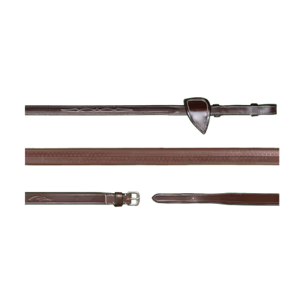 Dy'on wodze gumowe 5/8" US jumping brown