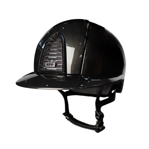 Shine Crystal Kask Kep Cromo 2.0 czarny z szerokim daszkiem