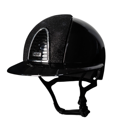 Czarny kask KEP Italia Cromo 2.0 Polo Luminor Shine