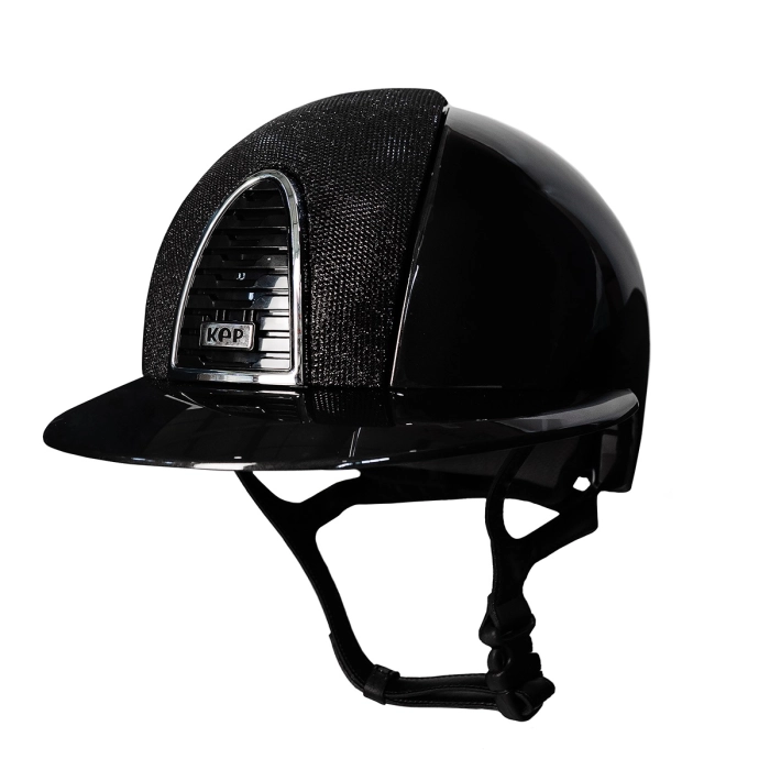 Czarny kask KEP Italia Cromo 2.0 Polo Luminor Shine
