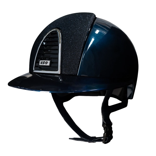 Kask KEP Italia Cromo 2.0 luminor shine z szerokim daszkiem niebieski
