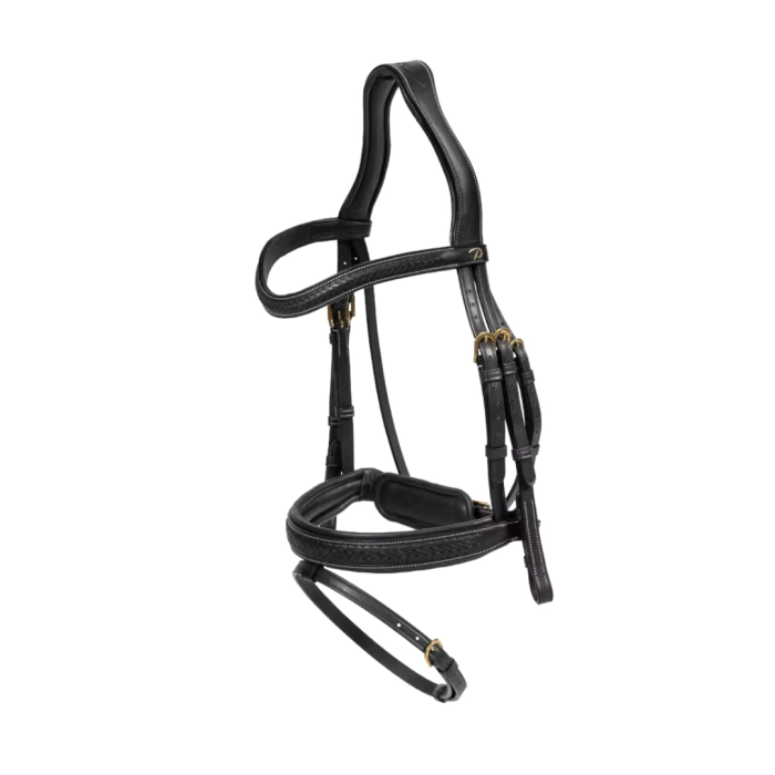 Dy'on ogłowie Plaited Flash Noseband with Pull back D Collection