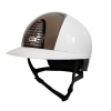 kask kep biały beżowy cromo 2.0 szeroki daszek