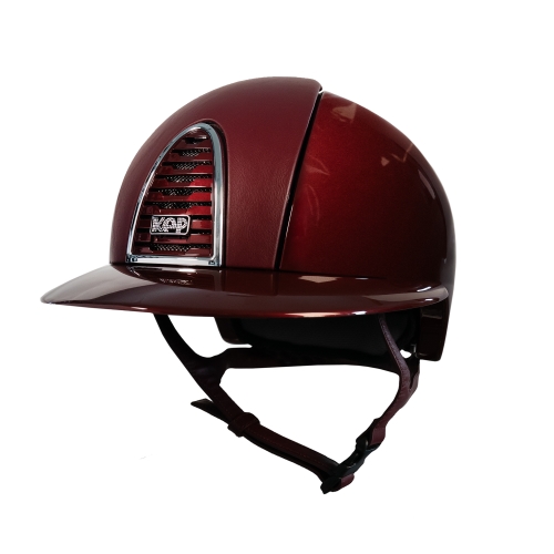 kask kep cromo 2.0 bordo metal skóra bordo szeroki daszek