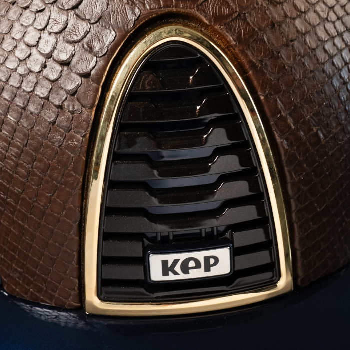 kask kep cromo2.0 phyton brązowy złoto