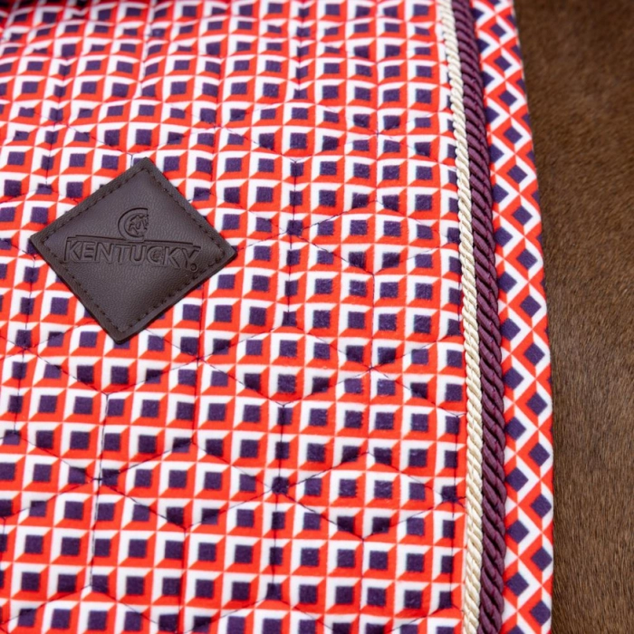 Kentucky czaprak Velvet Printing czerwony fioletowy