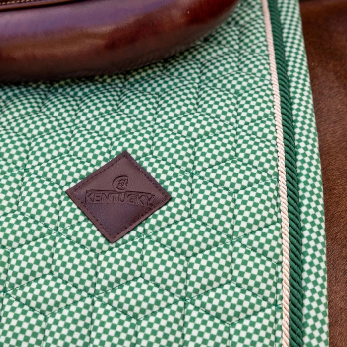 Kentucky czaprak Velvet Printing biały zielony