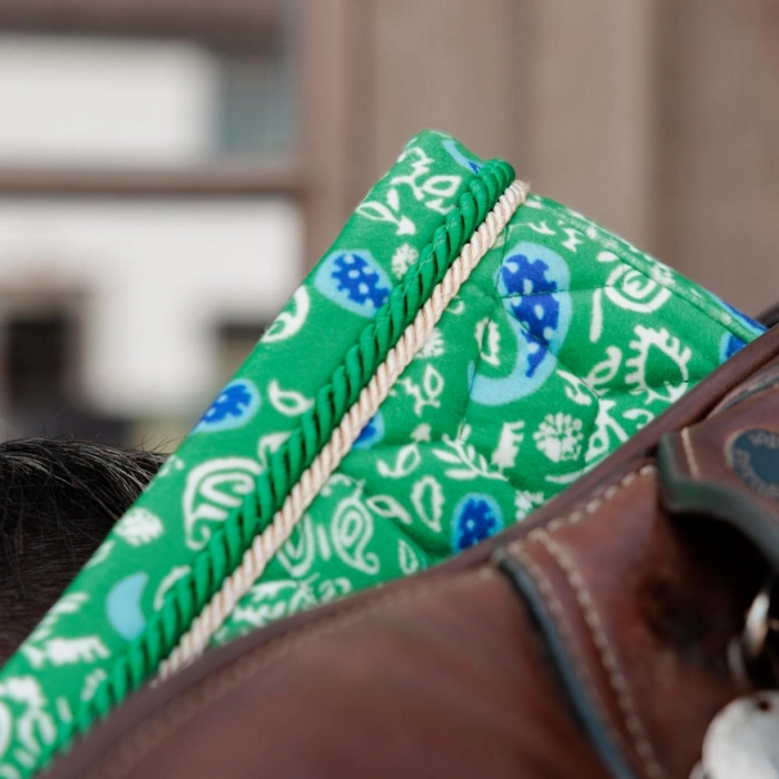 Kentucky czaprak Velvet Printing zielony granatowy