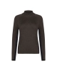 TROLLE sweter Technical Merino Half Zip terra black