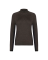 TROLLE sweter Technical Merino Half Zip terra black