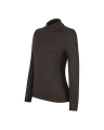 TROLLE sweter Technical Merino Half Zip brązowy brown