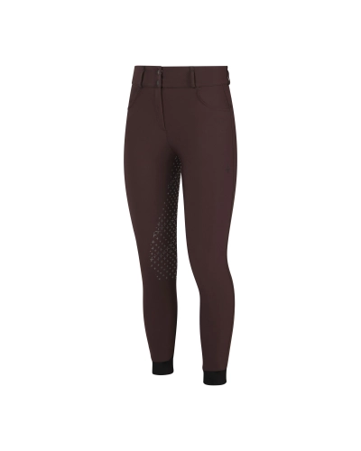 TROLLE bryczesy High Waist Breeches Full Grip damskie bryczesy z wysokim stanem i pełnym lejem brown