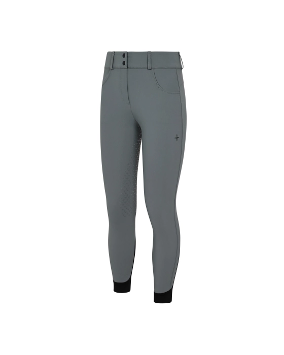 TROLLE bryczesy High Waist Breeches Full Grip damskie bryczesy z wysokim stanem i pełnym lejem stone grey