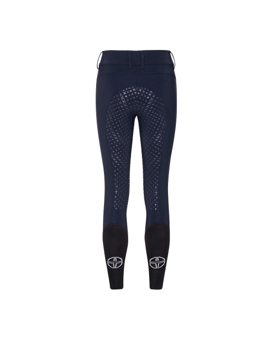 TROLLE bryczesy High Waist Breeches Full Grip damskie bryczesy z wysokim stanem i pełnym lejem granatowe