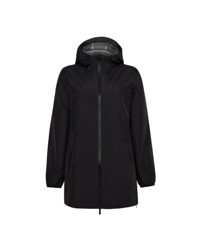 TROLLE płaszcz Heat-Sealed Breathable Rain Coat płaszcz przeciwdeszczowy czarny
