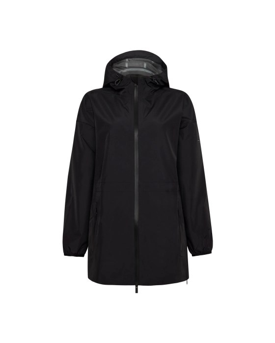 TROLLE płaszcz Heat-Sealed Breathable Rain Coat płaszcz przeciwdeszczowy czarny