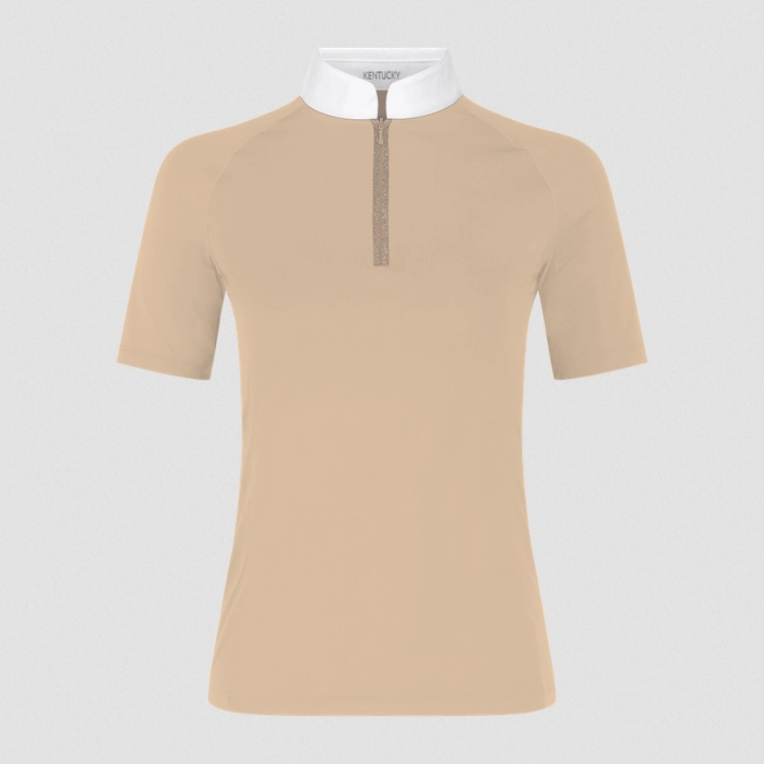 kentucky damska koszula konkursowa z krótkim rękawem beige