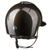 kask jezdziecki kep italia smart nova brazowy z szerokim daszkiem