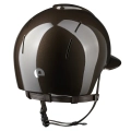kask jezdziecki kep italia smart nova brazowy z szerokim daszkiem