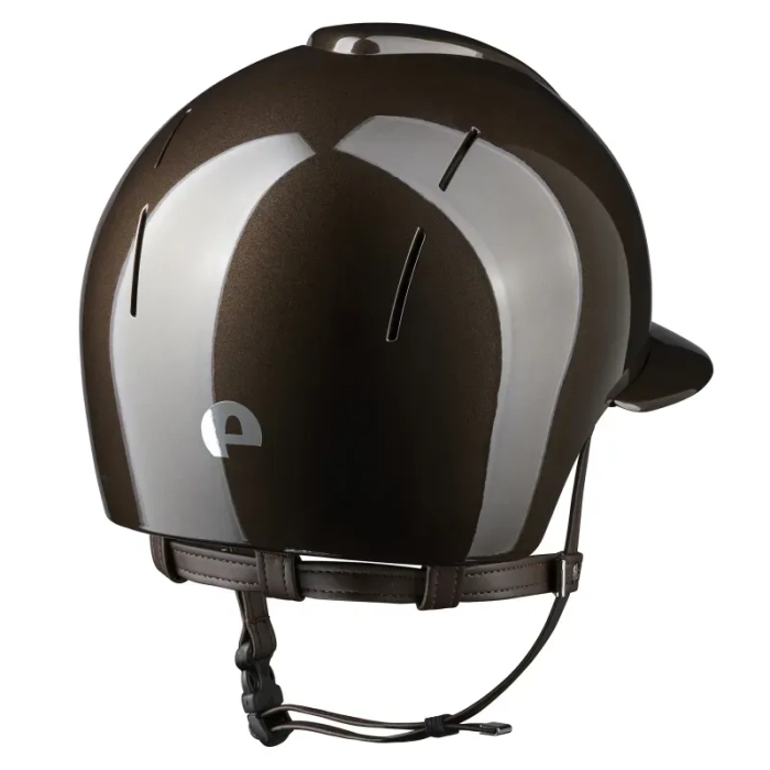 kask jezdziecki kep italia smart nova brazowy z szerokim daszkiem