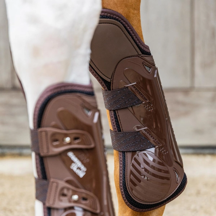 Kentucky ochraniacze Tendon Boots Elastic Knee Protection brązowe