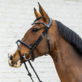 Dy'on ogłowie Medium Flash Noseband Bridle Soft Leather czarne