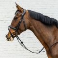 Dy'on ogłowie Flash Noseband Bridle Soft Leather czarne