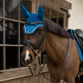 Kentucky nauszniki Wellington Velvet Horse Printing granatowe