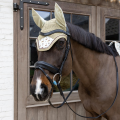 Kentucky nauszniki Wellington Velvet Horse Printing beżowe