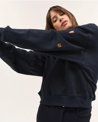 Bluza Dada Sport bawełna z naszyciami granatowa