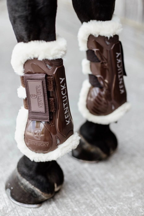 Kentucky ochraniacze Vegan Sheepskin Tendon Boots Velcro