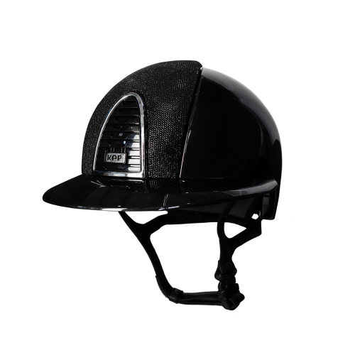 Czarny kask KEP Italia Cromo 2.0 Polo Luminor Shine
