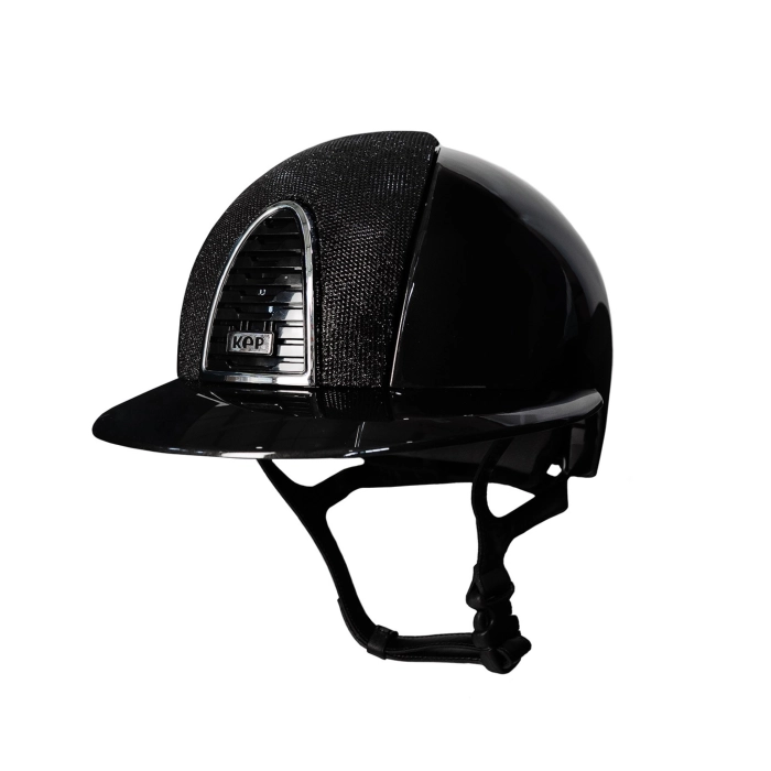 Czarny kask KEP Italia Cromo 2.0 Polo Luminor Shine