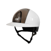 kask kep biały beżowy cromo 2.0 szeroki daszek