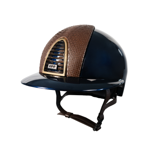 kask kep cromo 2.0 polish metal phyton blue szeroki daszek