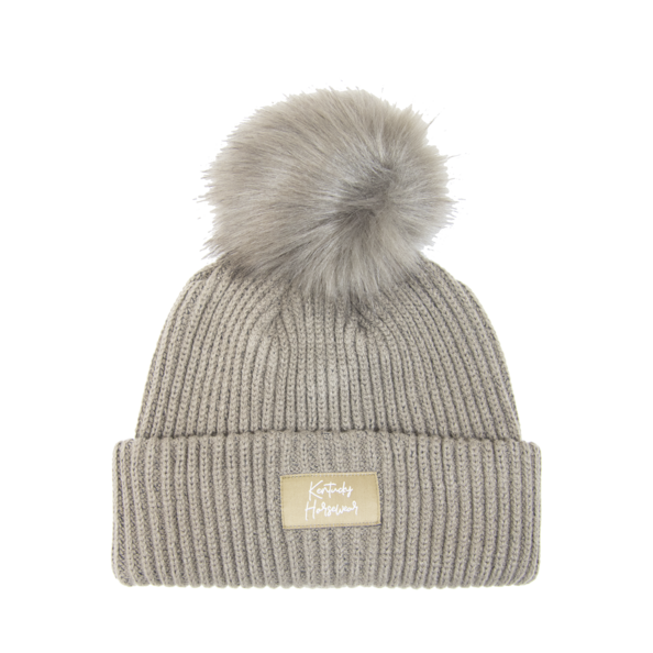 Beżowa czapka zimowa Beanie Kentucky z pomponem