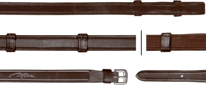 Dy'on wodze Hunter z 7 stoperami New English brązowe