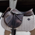 Skin Friendly Saddle Pad Velvet skokowy beżowy