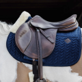 Skin Friendly Saddle Pad Velvet skokowy granatowy