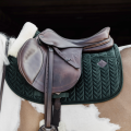 Skin Friendly Saddle Pad Velvet skokowy zielony
