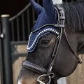 Fly Veil Wellington big stone and pearl on horse navy