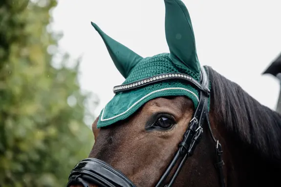 kentucky nauszniki velvet ciemna zieleń