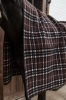 Heavy Fleece Rug Square check printing brown