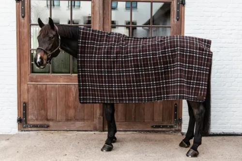 Kentucky derka Heavy Fleece Square Check Printing 210x200 brown