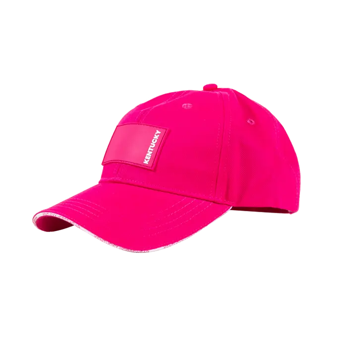 czapeczka z daszkiem kentucky różowa z daszkiem rubber logo