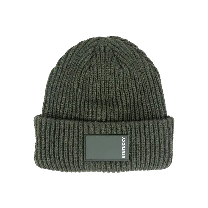 Czapka Zimowa Kentucky Beanie Rubber Logo Zielona